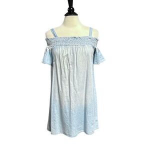 As U Wish Women’s Blue Chambray Dress Size Small